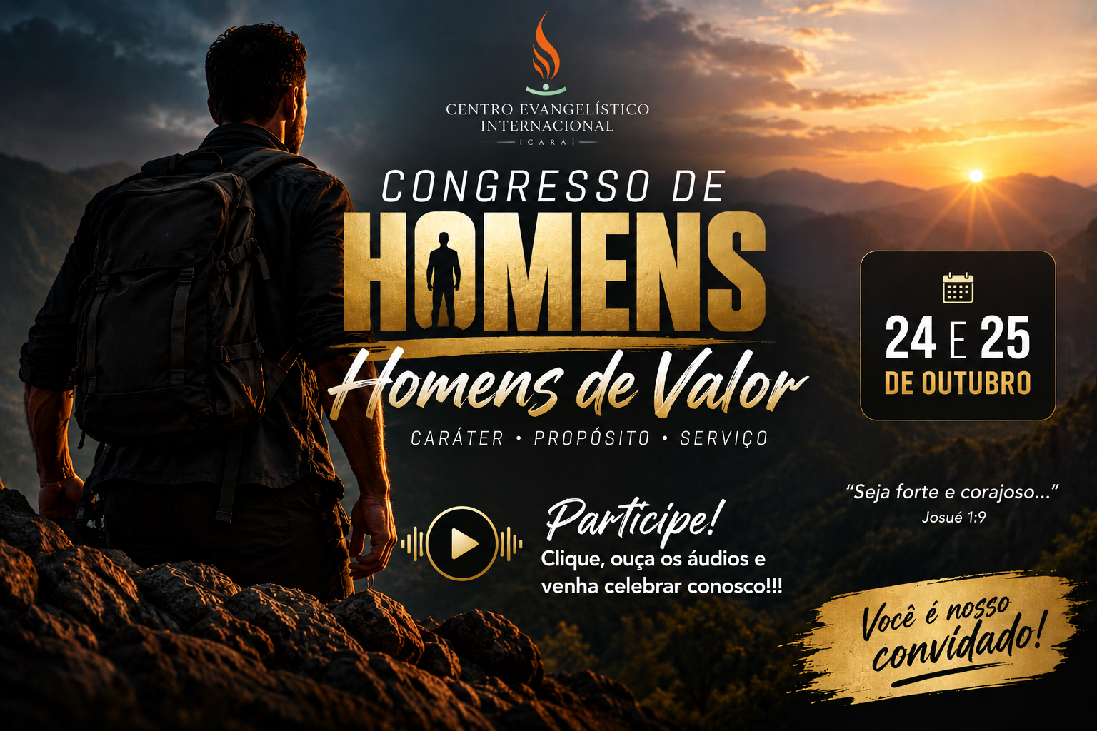 Congresso de Homens - Homens de Valor - 24 e 25 de outubro